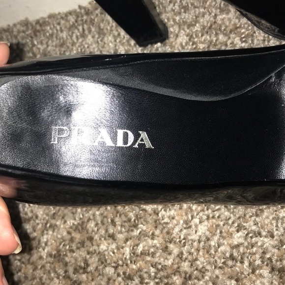 Prada Black Pattern Pumps Size 36.5 - Picture 5 of 8